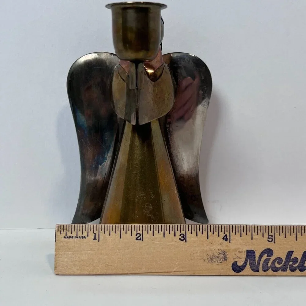 Brass and Copper‎ Angel Candle Holder made in Hong Kong 6